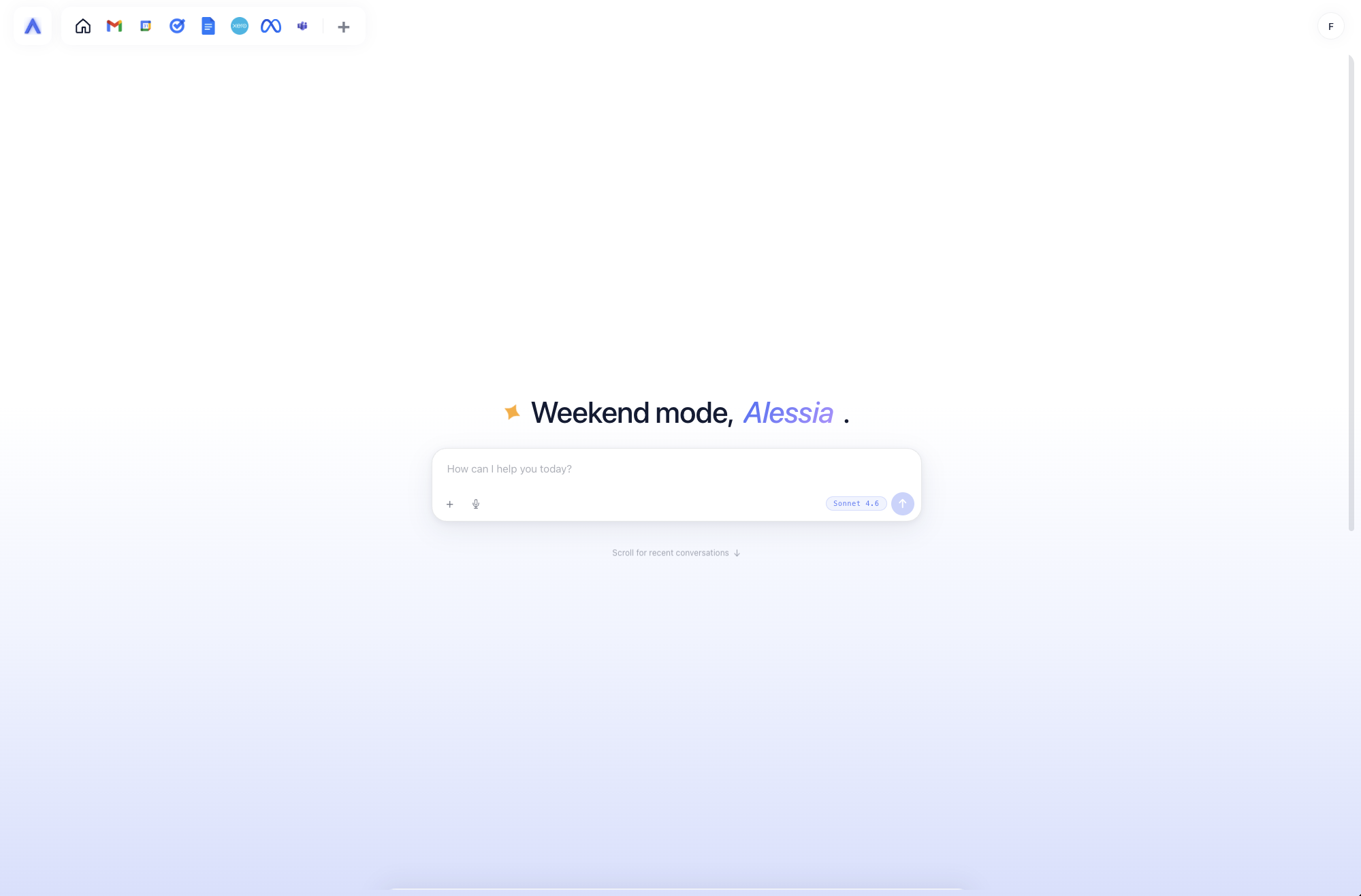 ARIA chat — Welcome back Francesco